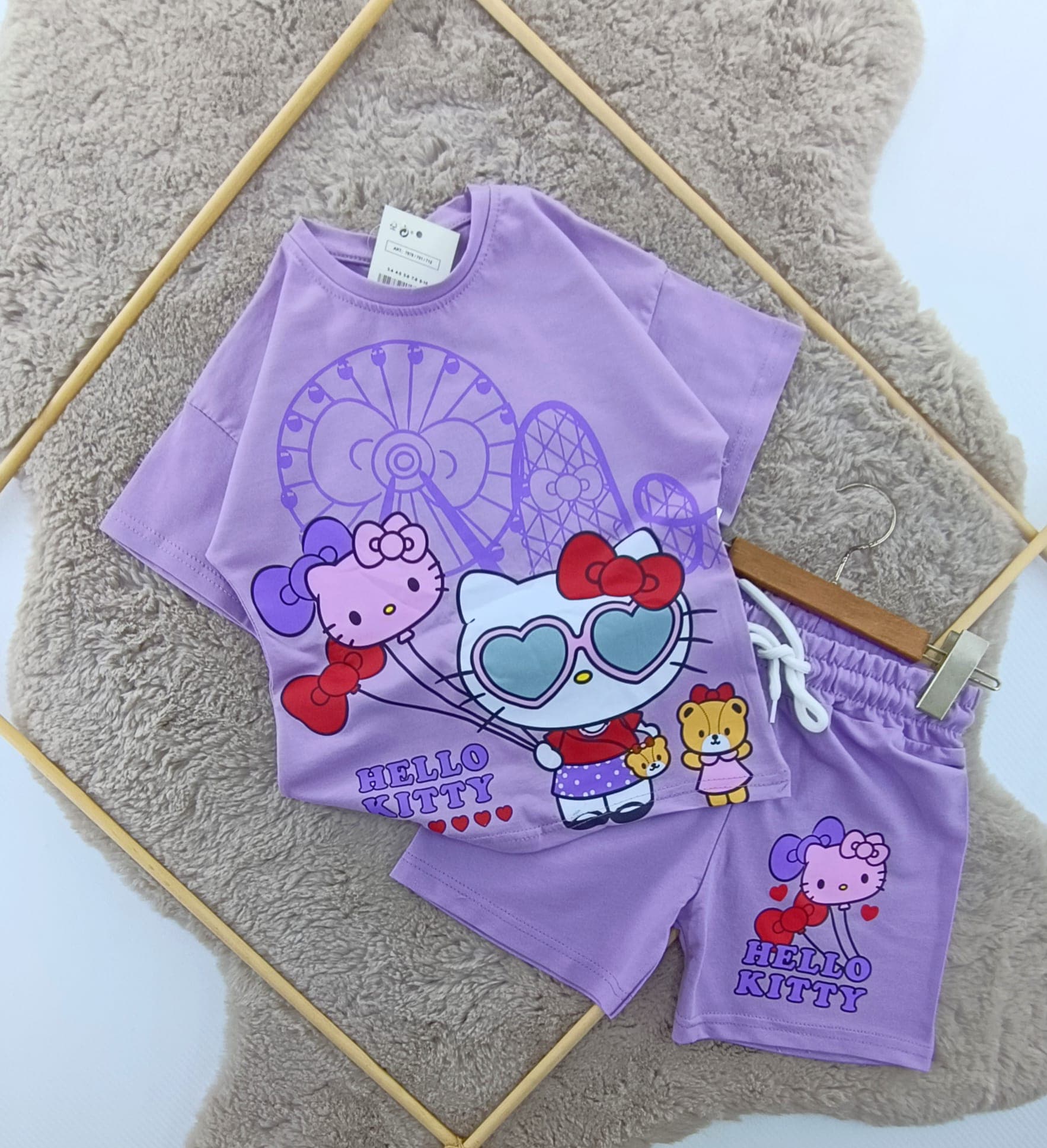 Hello Kitty Desenli Organik Pamuk Takım