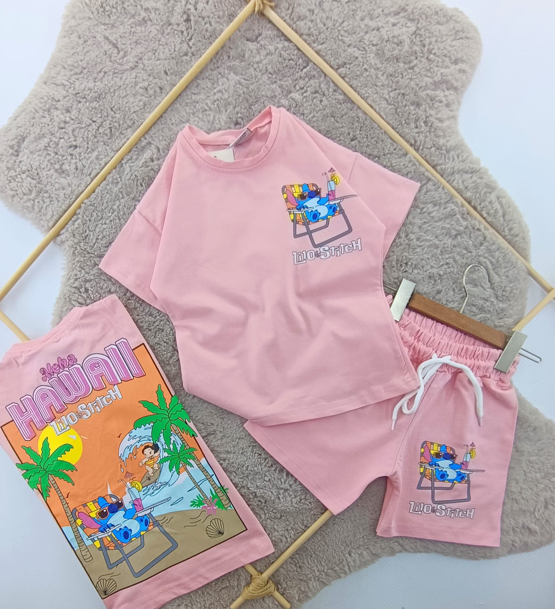 Stich Hawai Sırt Baskılı Takım