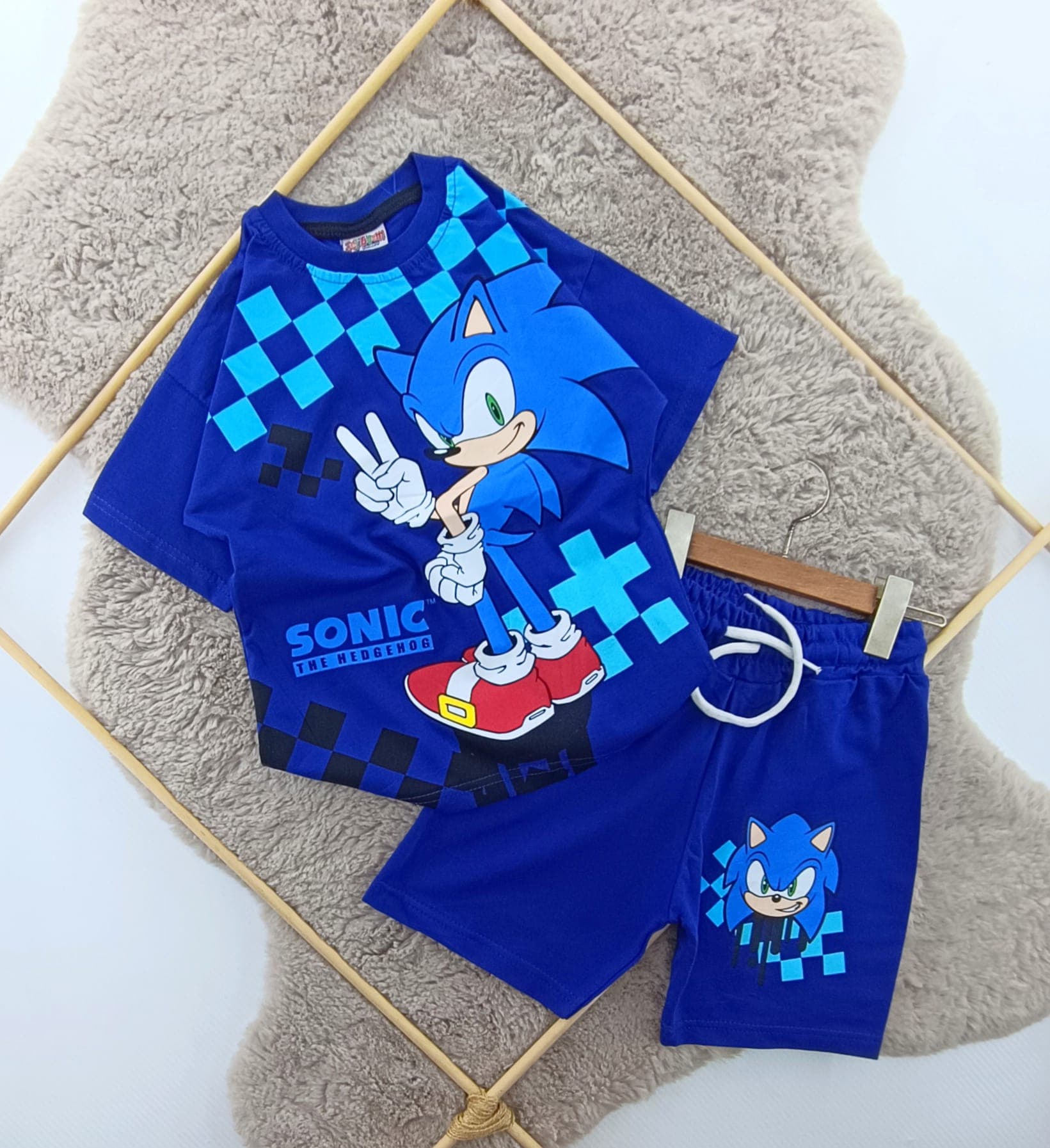 Sonic Desenli Pamuklu Takım