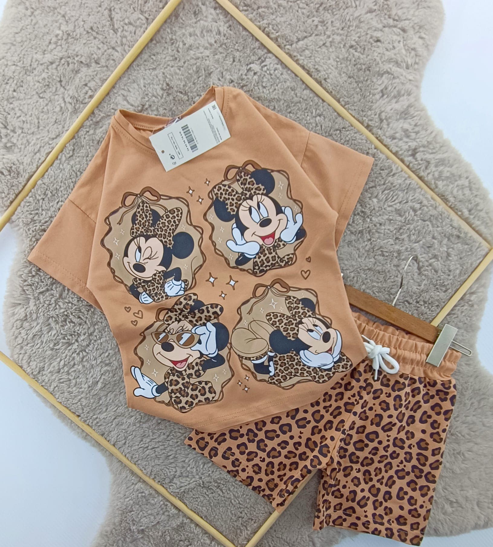 Minnie Mause Baskılı Altı Leopar Takım