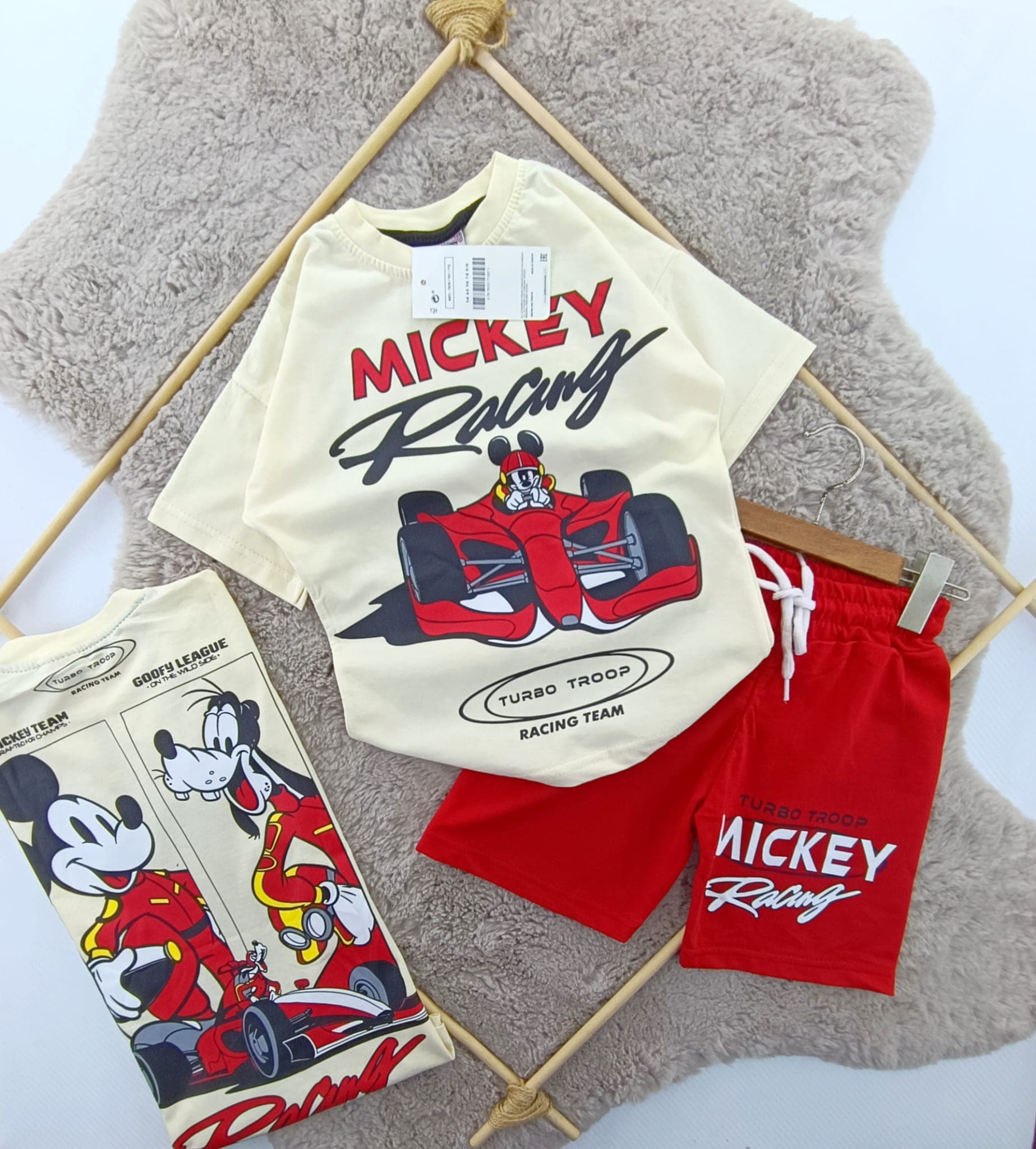 Racing Mickey Baskılı Takım