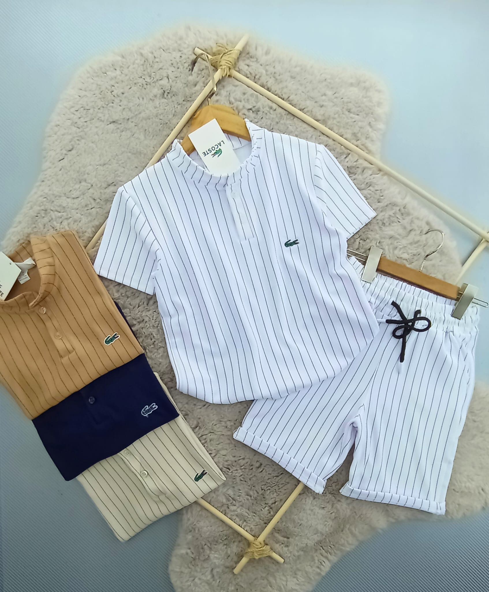 Lacoste Çizgili 6-14 Yaş Takım