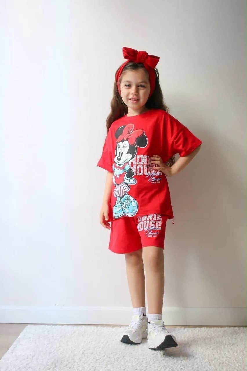 Minnie mause baskılı takim