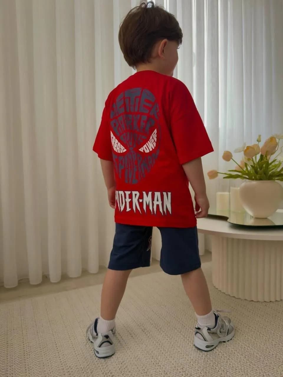 Spider-man Desenli takim Kırmızı