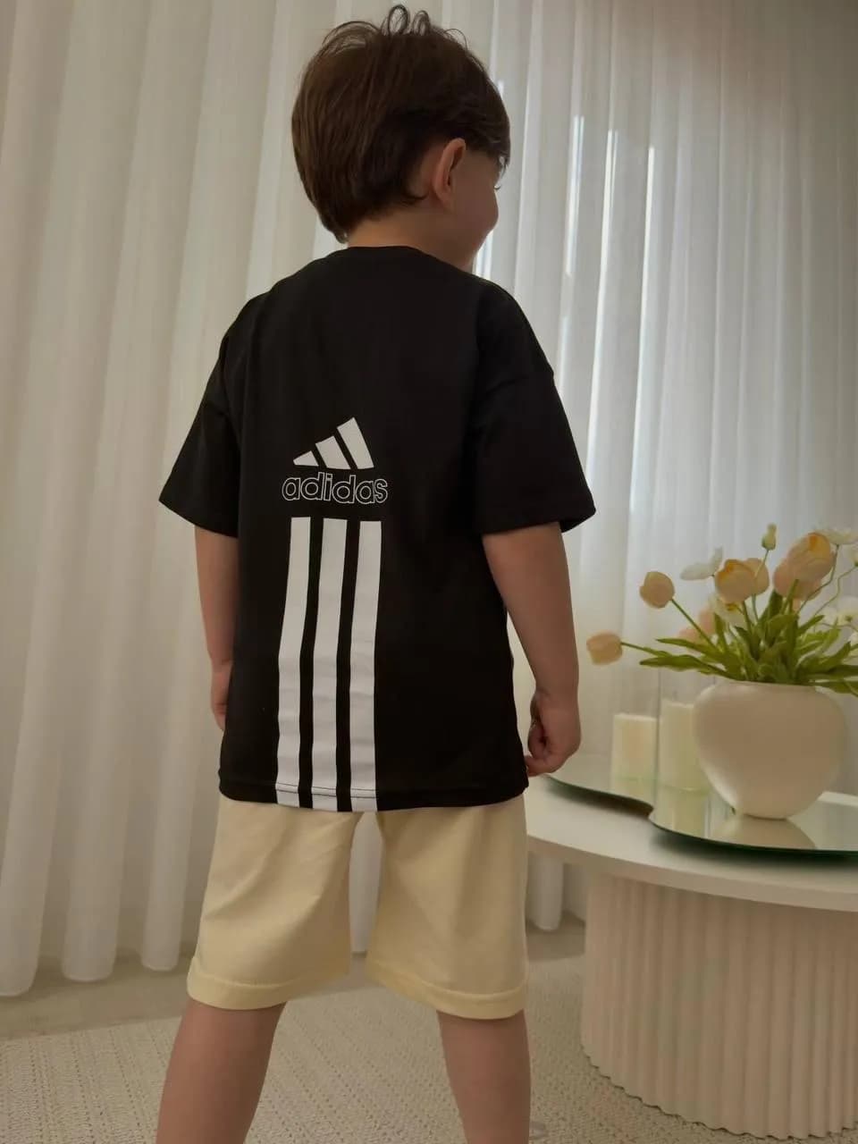 Adidas sırti şeritli takım Siyah