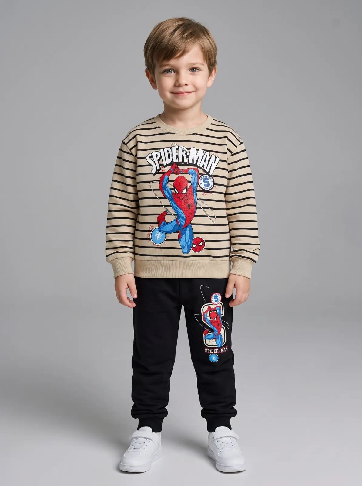 Srnd spider-man çizgili takım Siyah