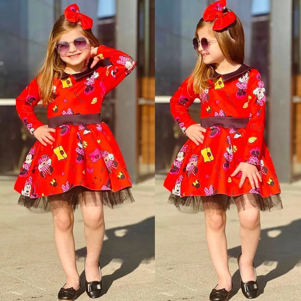 Minne mause taçlı elbise